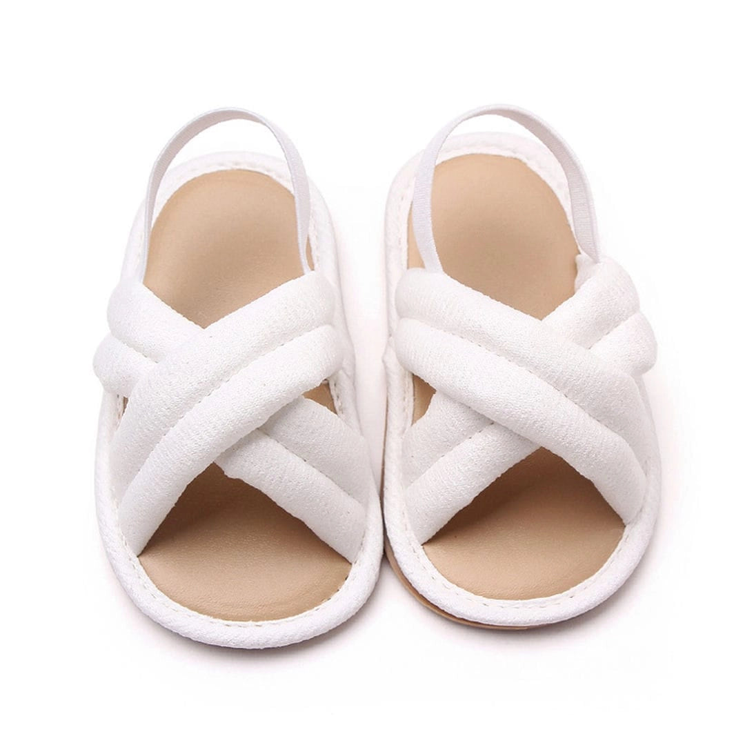 White Cross Roads Baby Sandals 2 - Minitaq baby kids clothes dress