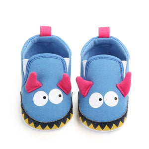 Cute Blue Cartoon Monster Baby Shoes 4 - Minitaq baby kids clothes dress