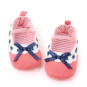 Pink Fancy Bow Knot Laced Casual Baby Shoes 2 - Minitaq baby kids clothes dress