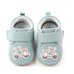 Soft Teal Baby Shoes with Carton Scooty 2 - Minitaq baby kids clothes dress