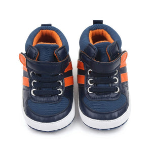 Blue and Orange High Ankle Baby Shoes 2 - Minitaq baby kids clothes dress