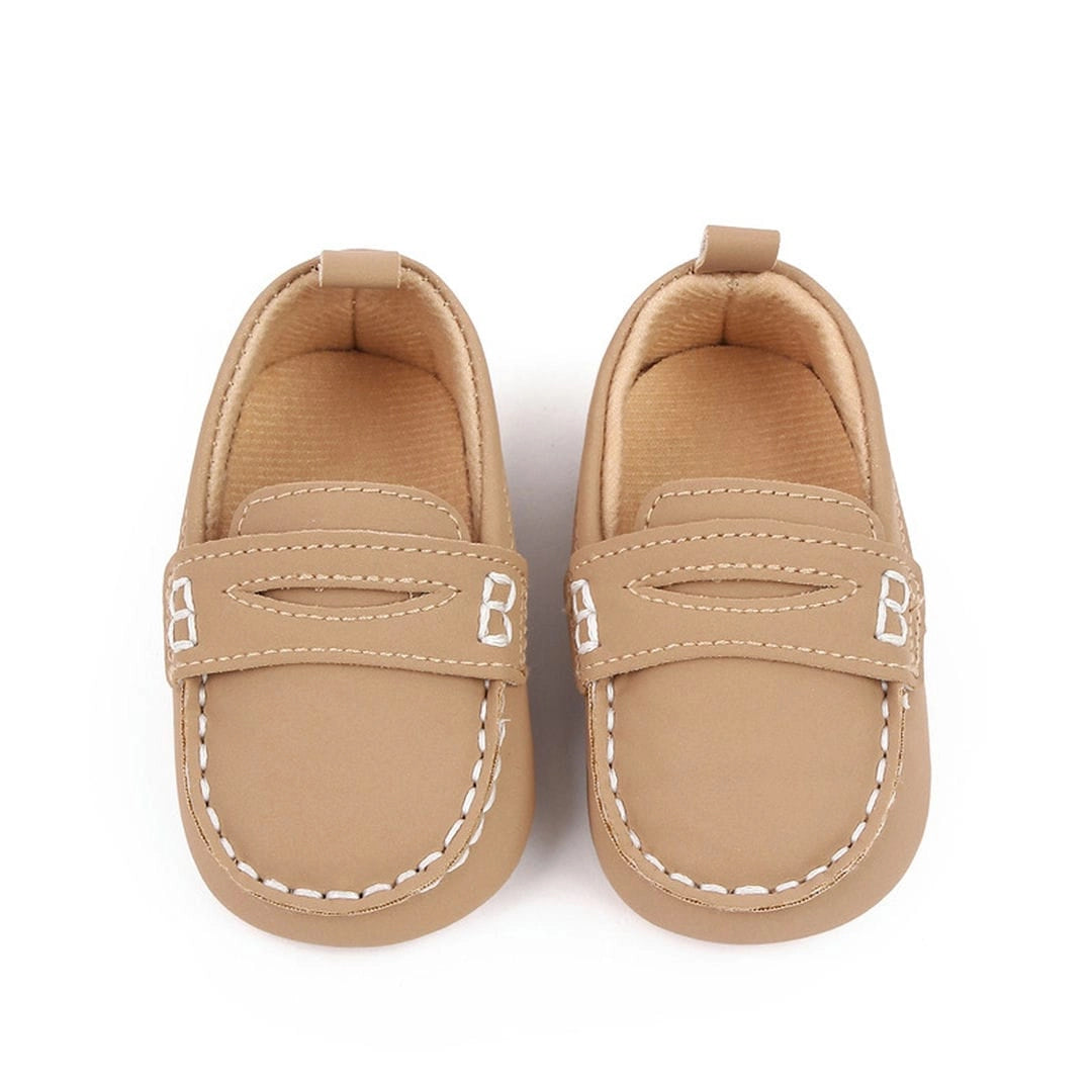 Soft And Comfy Light Brown Baby Loafers 2 - Minitaq baby kids clothes dress