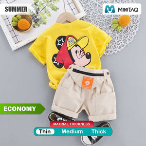 Mickey Casual Yellow T-Shirt and Shorts 2 - Minitaq baby kids clothes dress