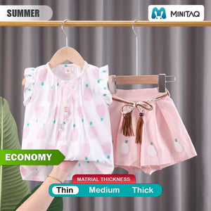 Pink Summer Dress With Skirt 2 - Minitaq baby kids clothes dress