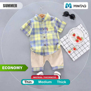 Stylish Yellow Blue Shirt N Shorts 2 - Minitaq baby kids clothes dress