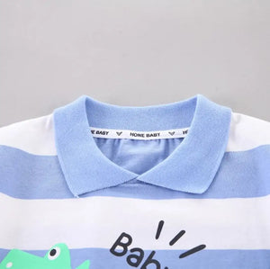 Dino Excavator Blue Polo With Cotton Jeans 3 - Minitaq baby kids clothes dress