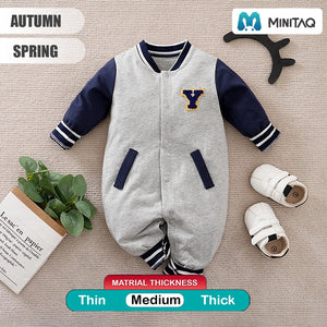 Dark Blue And Gray Sports Jersey Style Baby Romper 2 - Minitaq baby kids clothes dress