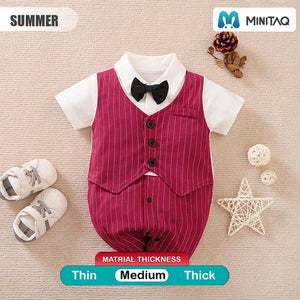 Elegant Red Summer Style Baby Romper 2 - Minitaq baby kids clothes dress