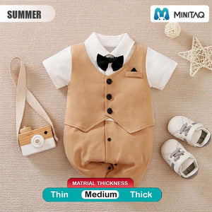 Smart Beige Color Summer Stylish Baby Romper 2 - Minitaq baby kids clothes dress