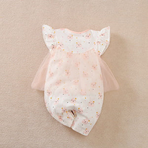 Bunny Pink Casual Net Baby Romper 8 - Minitaq baby kids clothes dress