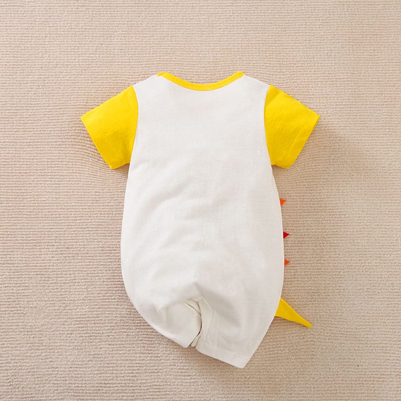 Yellow Playful Dino Dunk Cotton Romper 9 - Minitaq baby kids clothes dress