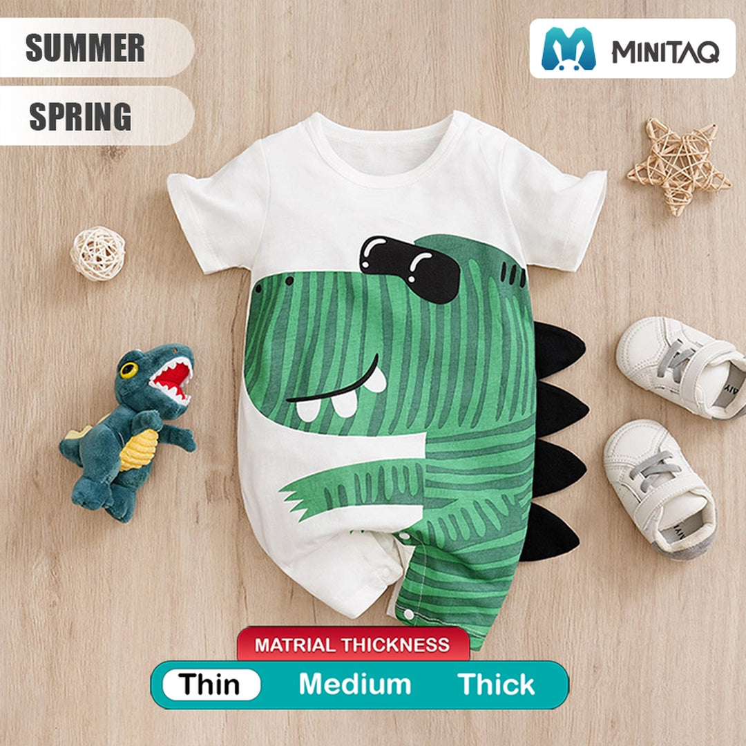 Coolest Fun Dino Summer Baby Cotton Romper 2 - Minitaq baby kids clothes dress