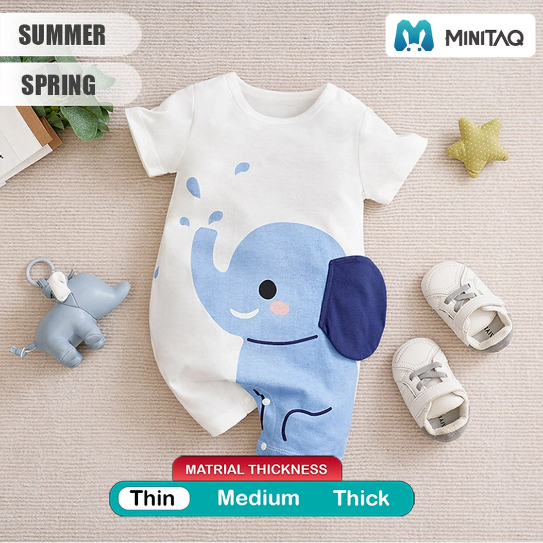 Playful Elephant Summer Baby Romper 2 - Minitaq baby kids clothes dress