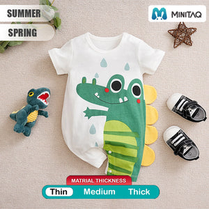 Cute Alligator Summer Half Sleeve Baby Romper 2 - Minitaq baby kids clothes dress