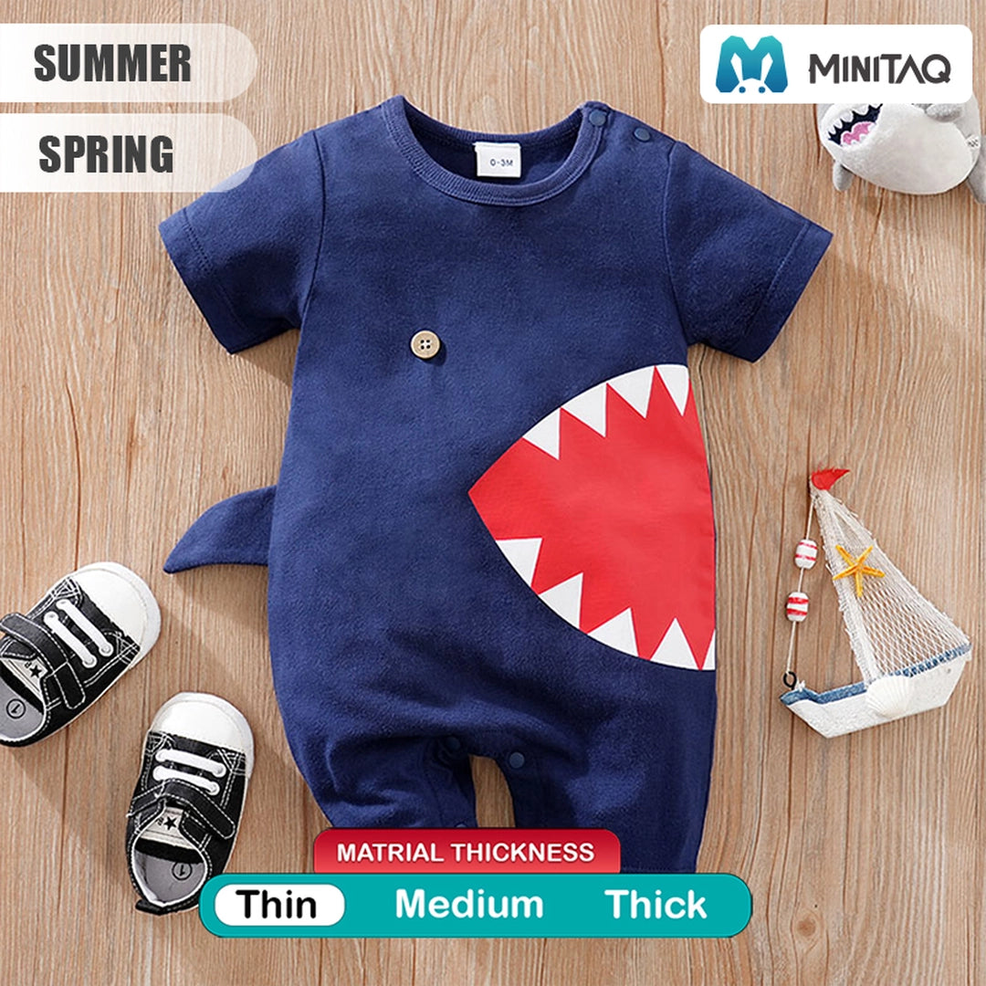 The Blue Shark Bite Stylish Baby Romper 2 - Minitaq baby kids clothes dress