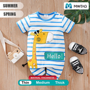 Hello By Giraffe Cute Baby Cotton Romper 2 - Minitaq baby kids clothes dress