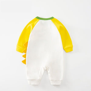 Cute Dinosaur Yellow Baby Romper 3 - Minitaq baby kids clothes dress