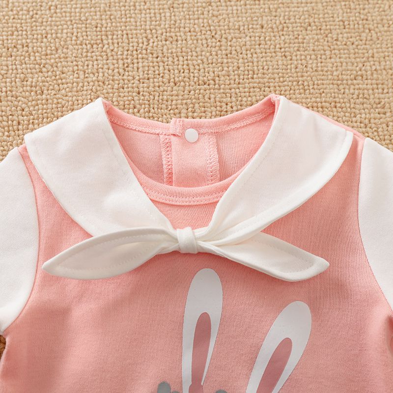 Casual Pink Bunny Romper 3 - Minitaq baby kids clothes dress