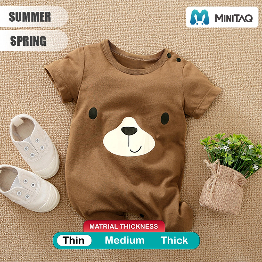 The Brown Cute Puppy Cotton Baby Romper 2 - Minitaq baby kids clothes dress