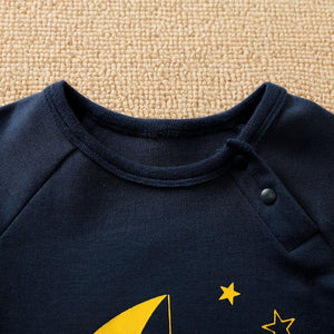 Comfortable Romper with yellow moon and stars 3 - Minitaq baby kids clothes dress