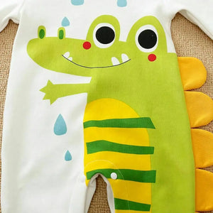 Cute Alligator Full Sleeve Baby Romper 4 - Minitaq baby kids clothes dress