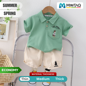 Light Green Polo With Shorts For Toddlers Kids - Minitaq baby kids clothes dress 