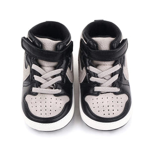 Sports Style Black and Grey High Ankle Baby Shoes 2 - Minitaq baby kids clothes dress