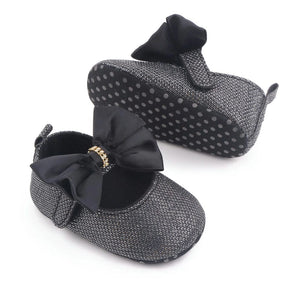 Fancy Black Baby Girl Shoes with Bow 2 - Minitaq baby kids clothes dress