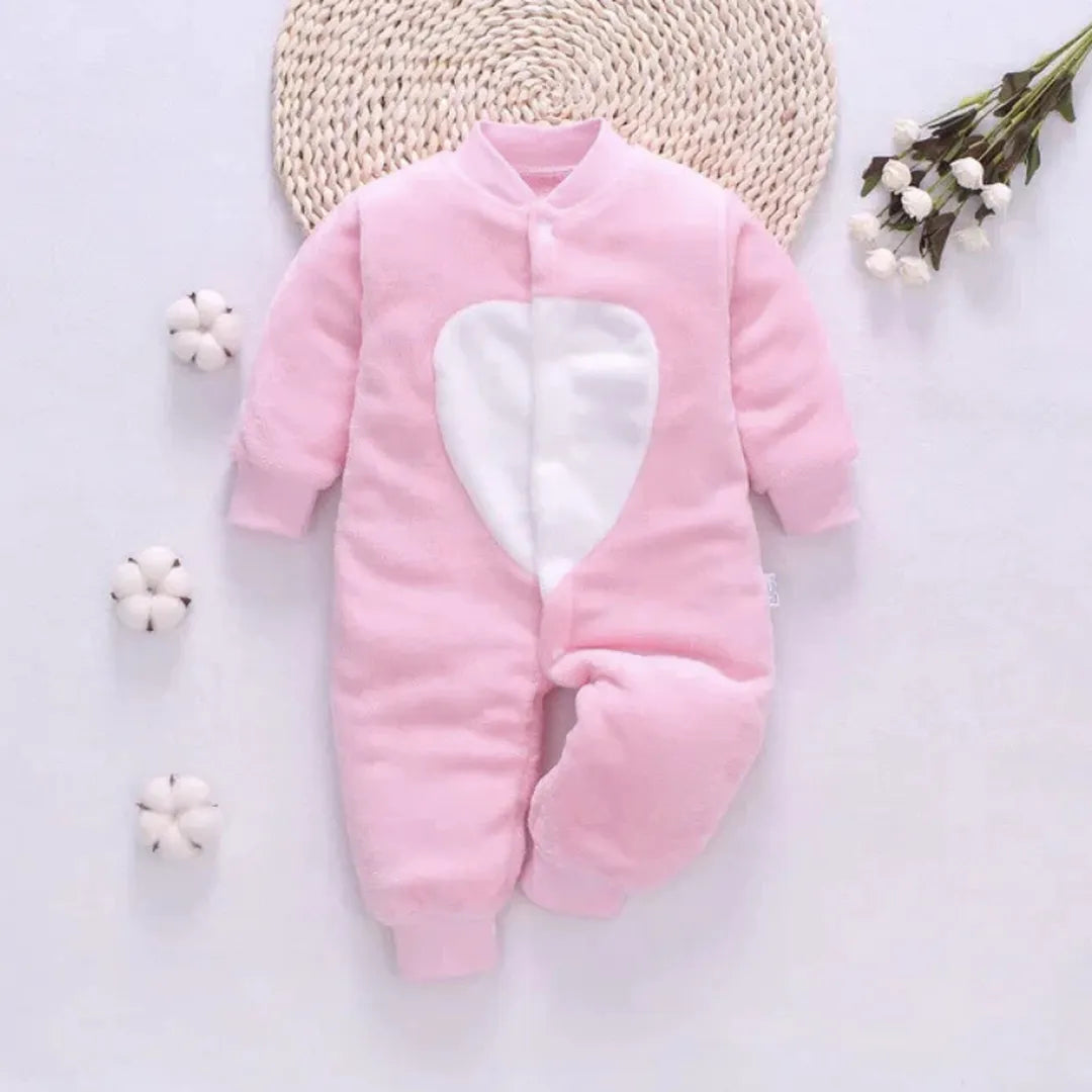 Soft Pink and White Heart Baby Romper 1 - Minitaq baby kids clothes dress