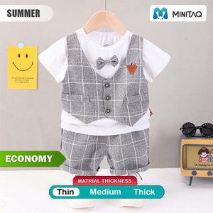 Formal Gray Checkered Style 2pc Set 2 - Minitaq baby kids clothes dress