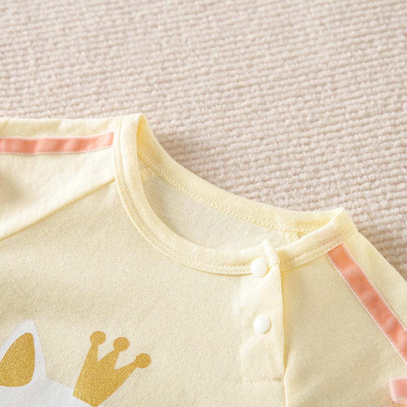 Cute Cat Yellow Summer Cotton Baby Romper 3 - Minitaq baby kids clothes dress