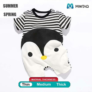 Modish Penguin Black Stripes Romper 2 - Minitaq baby kids clothes dress