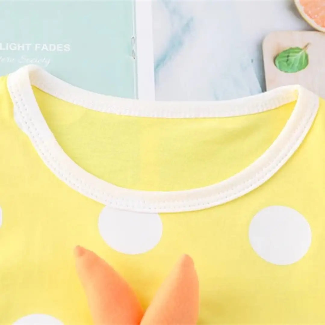 Caring Friends Yellow Dress with Ruffle Style Sleeves 5 - Minitaq baby kids clothes dress