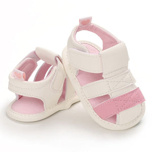 Soft White N Pink Baby Summer Sandals 3 - Minitaq baby kids clothes dress