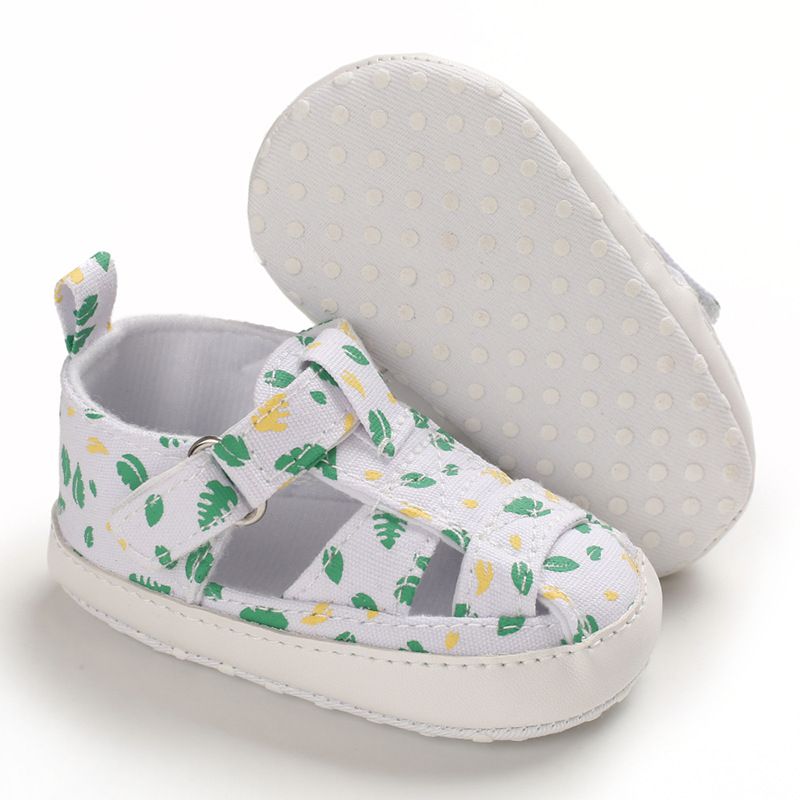 Summer Leaves White Baby Casual Shoes 3 - Minitaq baby kids clothes dress