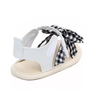 Checkered Style Bow Tie Braided Strap Shoes 3 - Minitaq baby kids clothes dress