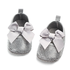 Rhinestone Gray Princess Style Baby Shoes 2 - Minitaq baby kids clothes dress