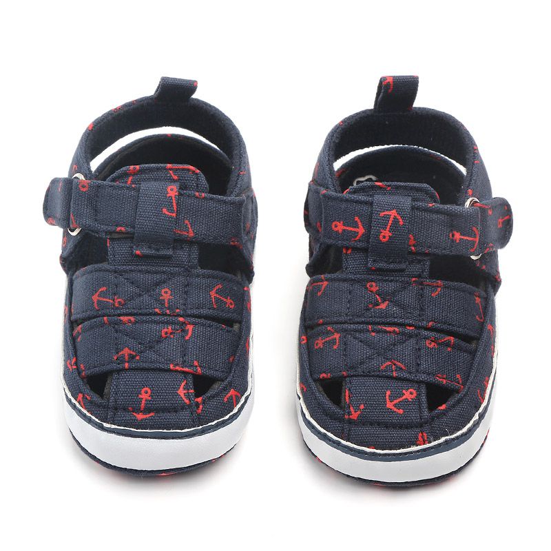 Sailor Anchor Dark Blue Jeans Baby Shoes 3 - Minitaq baby kids clothes dress