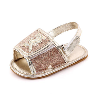 Gold MK Fashion Style Baby Shoes 3 - Minitaq baby kids clothes dress