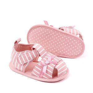 Beautiful Striped Pink Baby Sandals Shoes 3 - Minitaq baby kids clothes dress