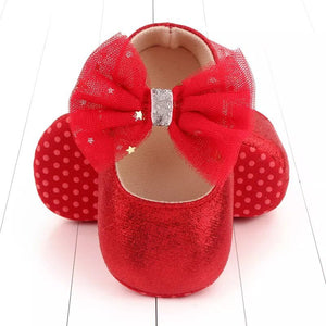 Princess Bow Lace Red Color Baby Girl Shoes 3 - Minitaq baby kids clothes dress