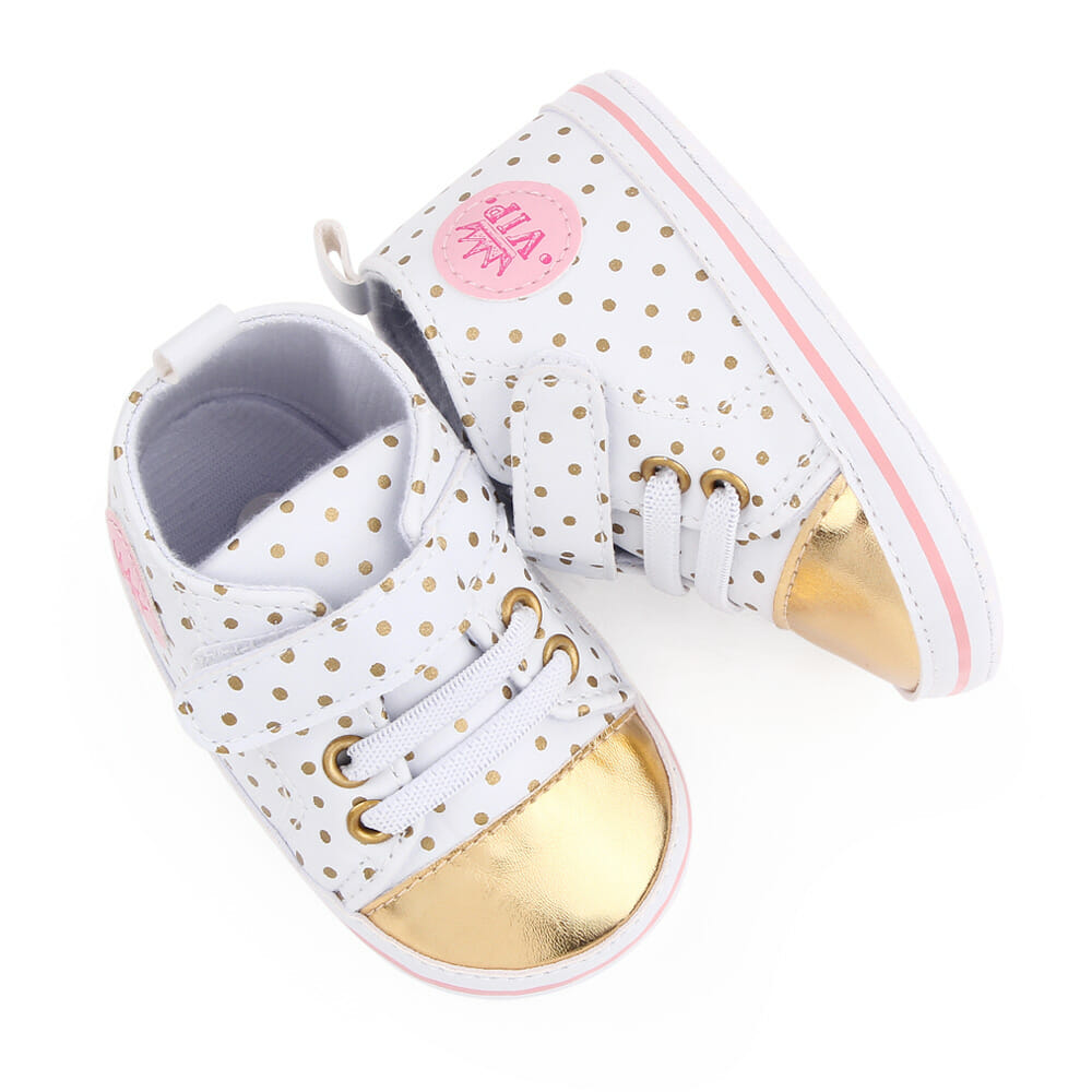 Golden Polka Dots Casual Baby Girl Shoes 2 - Minitaq baby kids clothes dress