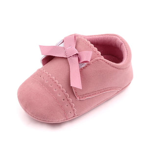 Elegant Pink Suede Bow Knot Baby Shoes 3 - Minitaq baby kids clothes dress