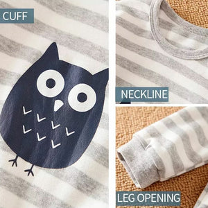 Owl Gray Romper With Cap And Bandana 3 - Minitaq baby kids clothes dress