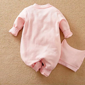 Pink Bunny Baby Romper With Cap 3 - Minitaq baby kids clothes dress