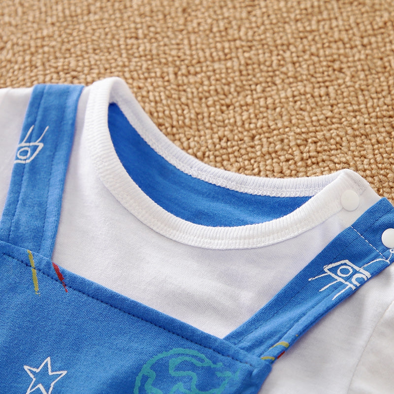 Blue Space Casual Baby Romper 3 - Minitaq baby kids clothes dress