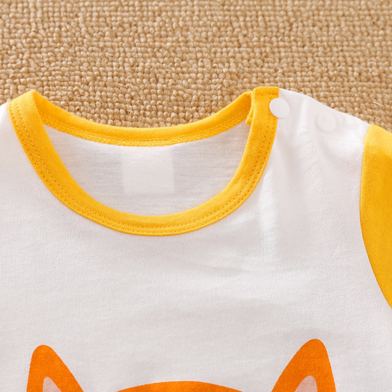 Cute Fox Hug Summer Baby Romper 4 - Minitaq baby kids clothes dress