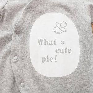 Cute Pie Grey Color Baby Romper 4 - Minitaq baby kids clothes dress