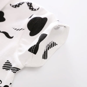 Gentleman Moustache Pattern Baby Boy Romper 4 - Minitaq baby kids clothes dress