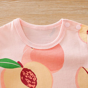 Summer Peachy Half Sleeves Baby Romper 3 - Minitaq baby kids clothes dress